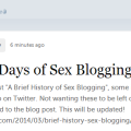 A Brief History of Sex Blogging
