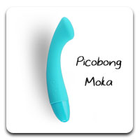 Picobong Moka: Very similar to the Lelo Gigi, the Moka is the slightly cheaper, battery-operated cousin. With decent vibrations and a defined, flat-bulbous head it's good for both internal and external play. Not quite as powerful though as the "2" line of Lelo, but close. 