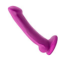 First Dildo Recommendation #10 - Blush Real Nude Ergo Mini - a bright pinky-purple color. Dual-density silicone with a vague penis shape. 
