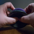 To best insert the suction cup, position the post first at the entrance of the bullet hole and then press in with both thumbs on the underside of the cup. 