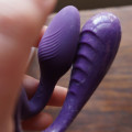 The We-Vibe 4's g-spot portion is very different. The head is smaller and arrow-shaped, whereas the 3 was more tear-drop shaped. The 3 had more pronounced ridges. The 3 also got fatter closer to the middle, which could make it more uncomfortble during use with a partner that is more well-endowed. 