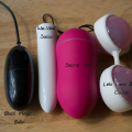 The Secret Vibe Remote Control Vibrator by Marc Dorcel is larger than I expected. To show a size comparison, first there is the Doc Johnson Black Magic Bullet vibe, the We-Vibe Salsa, the Secret Vibe and then the Lelo Luna Beads Classic