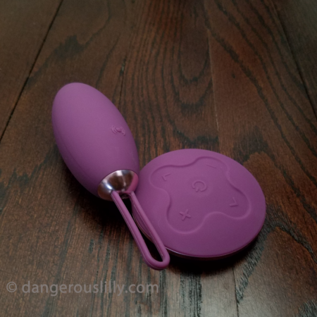 Dark Lilac purple Sola Pip remote controlled vibrator - egg and remote